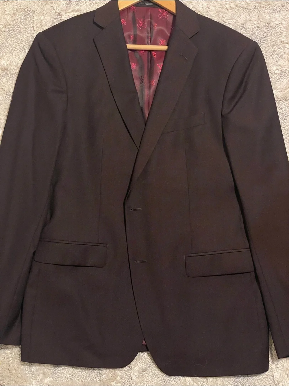 Men's John Varvatos USA Burgundy Tailored Jacket